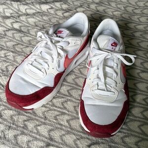 Nike Red and White Athletic Shoes